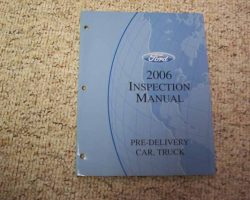 2006 Ford F-250 Truck Pre-Delivery, Maintenance & Lubrication Service Manual