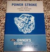 2006 Ford F-350 6.0L Power Stroke Direct Injection Turbo Diesel Owner's Manual Supplement