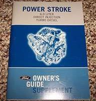 2006 Ford E-Series E-350 & E-450 6.0L Power Stroke Direct Injection Turbo Diesel Owner's Manual Supplement