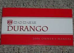 2006 Dodge Durango Owner's Operator Manual User Guide