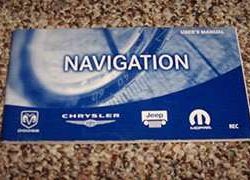 2006 Chrysler Sebring Navigation Owner's Operator Manual User Guide