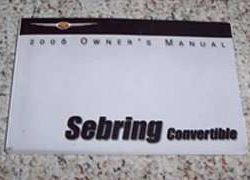 2006 Chrysler Sebring Convertible Owner's Operator Manual User Guide