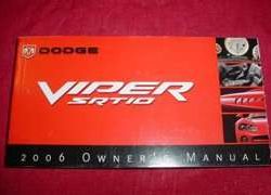 2006 Dodge Viper Owner's Operator Manual User Guide