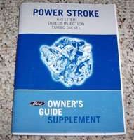 2007 Ford F-450 6.0L Power Stroke Direct Injection Turbo Diesel Owner's Manual Supplement