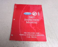 2007 Ford F-250 Truck Pre-Delivery, Maintenance & Lubrication Service Manual