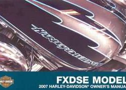 2007 Harley Davidson Screamin Eagle Dyna FXDSE Model Owner's Manual