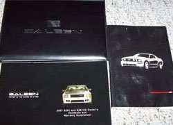 2007 Ford Mustang Saleen Owner's Manual Set
