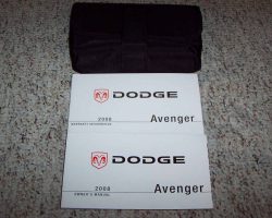 2008 Dodge Avenger Owner's Operator Manual User Guide Set