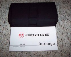 2008 Dodge Durango Owner's Operator Manual User Guide Set