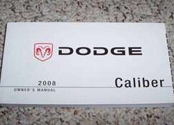 2008 Dodge Caliber Owner's Operator Manual User Guide