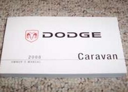 2008 Dodge Caravan & Grand Caravan Owner's Operator Manual User Guide