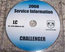 2008 Dodge Challenger Shop Service Repair Manual CD
