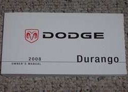 2008 Dodge Durango Owner's Operator Manual User Guide