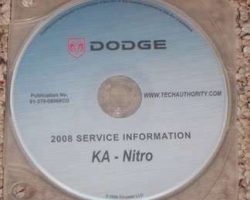 2008 Dodge Nitro Shop Service Repair Manual CD