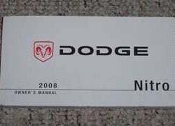 2008 Dodge Nitro Owner's Operator Manual User Guide