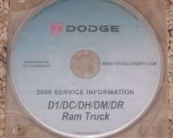 2008 Dodge Ram Truck Shop Service Repair Manual CD