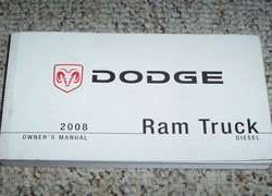 2008 Dodge Ram Truck Diesel Owner's Operator Manual User Guide