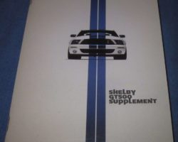 2008 Ford Mustang Shelby GT500 Owner's Manual Supplement