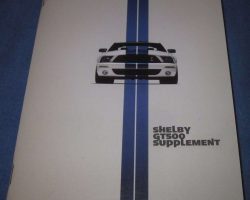 2009 Ford Mustang Shelby GT500 Owner's Manual Supplement