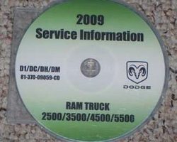 2009 Dodge Ram Truck 2500 3500 4500 5500 Shop Service Repair Manual CD