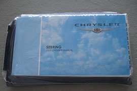 2009 Chrysler Sebring Owner's Operator Manual User Guide