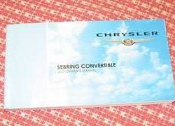2009 Chrysler Sebring Convertible Owner's Operator Manual User Guide
