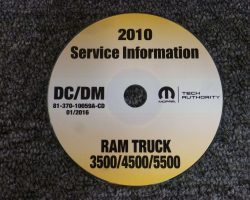 2010 Dodge Ram Truck 3500 4500 5500 Cab Chassis Shop Service Repair Manual CD