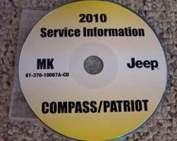 2010 Jeep Patriot Shop Service Repair Manual CD
