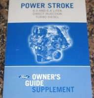 2010 Ford F-350 Super Duty 6.4L Power Stroke Direct Injection Turbo Diesel Owner's Manual Supplement