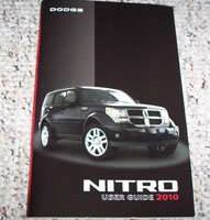 2010 Dodge Nitro Owner's Operator Manual User Guide