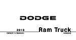2010 Dodge Ram Truck Chassis Owner's Operator Manual User Guide