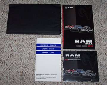 2010 Dodge Ram Truck Owner's Operator Manual User Guide Set