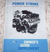 2011 Ford F-250 Super Duty 6.7L Power Stroke Direct Injection Turbo Diesel Owner Operator User Guide Manual Supplement