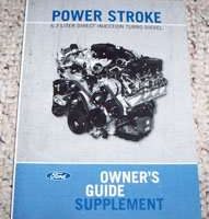 2011 Ford F-Super Duty 6.7L Power Stroke Direct Injection Turbo Diesel Owner Operator User Guide Manual Supplement