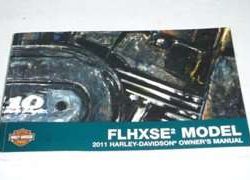 2011 Harley Davidson CVO Street Glide FLHXSE2 Model Owner's Manual