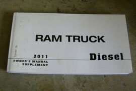 2011 Dodge Ram Truck Diesel Owner's Operator Manual User Guide Supplement
