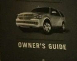 2012 Lincoln Navigator Owner's Operator Manual User Guide