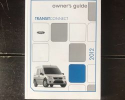 2012 Ford Transit Connect Owner's Manual