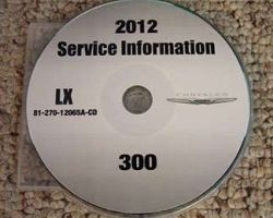 2012 Chrysler 300 Shop Service Repair Manual CD