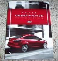 2012 Ford Focus Owner's Operator Manual User Guide