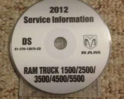 2012 Dodge Ram Truck 1500 2500 3500 4500 5500 Shop Service Repair Manual CD