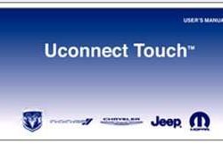 2012 Dodge Caliber Uconnect Touch Owner's Operator Manual User Guide