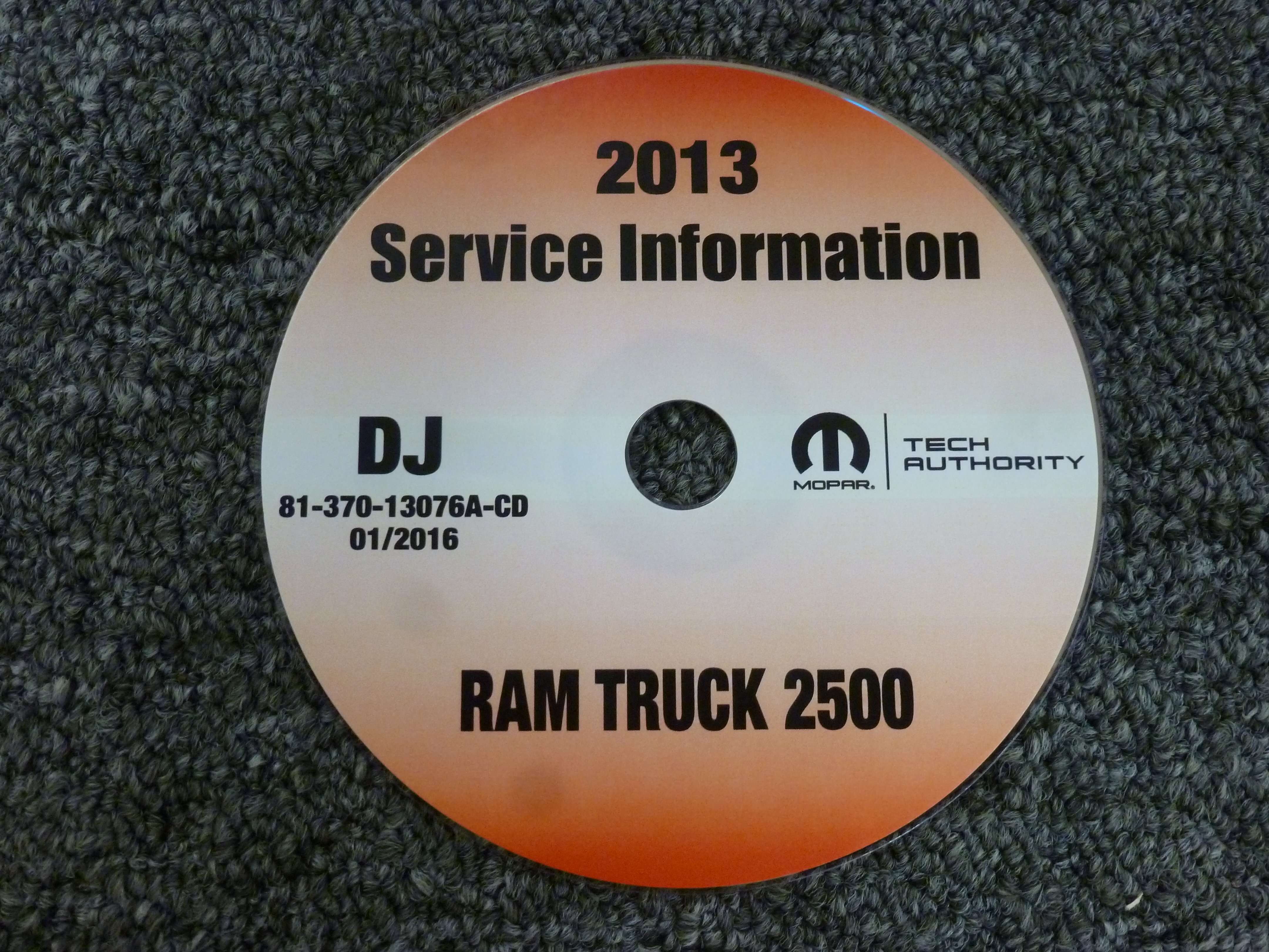 2013 Dodge Ram Truck 2500 Shop Service Repair Manual Cd