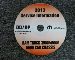 2013 Dodge Ram Truck 3500 4500 5500 Cab Chassis Shop Service Repair Manual CD