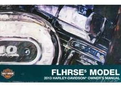 2013 Harley Davidson CVO Road King FLHRSE5 Model Owner Operator User Guide Manual