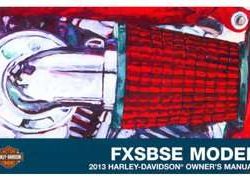 2013 Harley Davidson CVO Breakout FXSBSE Model Owner's Manual