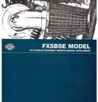 2013 Harley Davidson CVO Breakout FXSBSE Model Service Manual Supplement