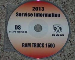 2013 Dodge Ram Truck 1500 Shop Service Repair Manual CD