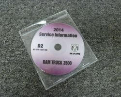 2014 Dodge Ram Truck 3500 Shop Service Repair Manual CD