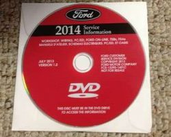 2014 Ford Mustang Shop Service Repair Manual DVD
